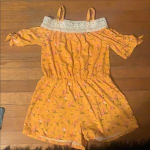 cute yellow flower jumpsuit